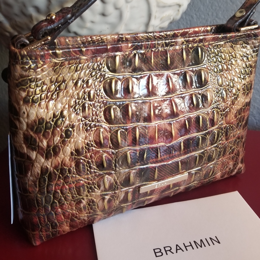Brahmin Lorelei Tartan Animal Melbourne NWT